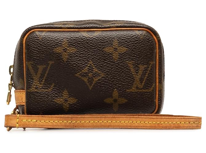 Custodia Wapity Trousse con monogramma Louis Vuitton marrone Pelle  ref.1266031
