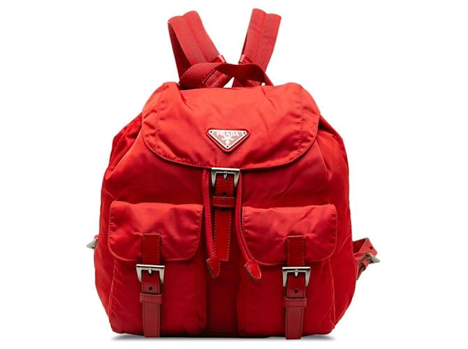 Red Prada Tessuto Backpack Cloth  ref.1266039