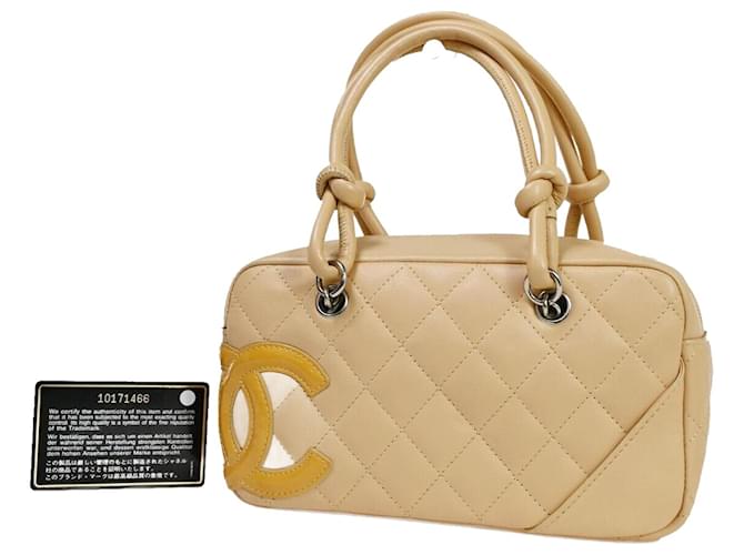 Chanel Cambon Beige Leather  ref.1266093