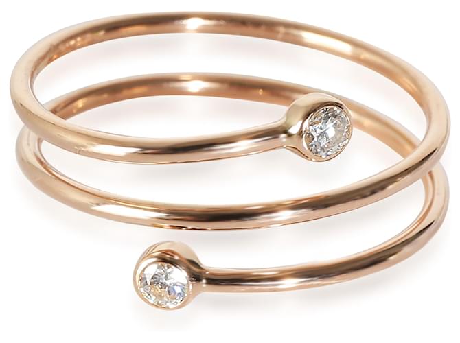 TIFFANY & CO. Elsa Peretti Ring in 18k yellow gold 0.1 ctw Silvery Metallic Metal  ref.1266118