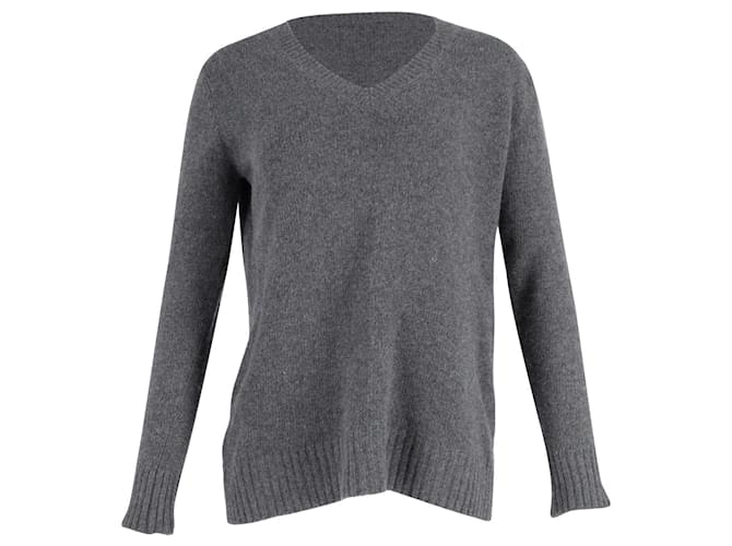 Prada Ribbed Sweater in Grey Wool  ref.1266133
