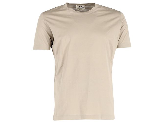 Camiseta Hermès em Algodão Cinza Marrom