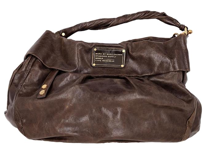 Marc Jacobs Hobo Shoulder Bag in Brown Leather  ref.1266153