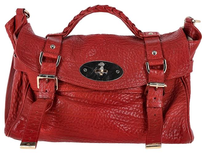 Mulberry Alexa Satchel Bag aus rotem Leder  ref.1266154