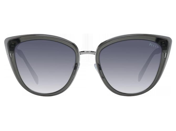 Emilio Pucci Cat Eye-Sonnenbrille in Silber EP0092 20b 55/19 145 MM Grau Kunststoff  ref.1266215