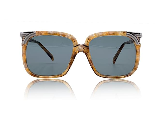 Autre Marque Vintage Brown Sunglasses Mod. 112 Col. 69 52/16 130 mm Beige Plastic  ref.1266222