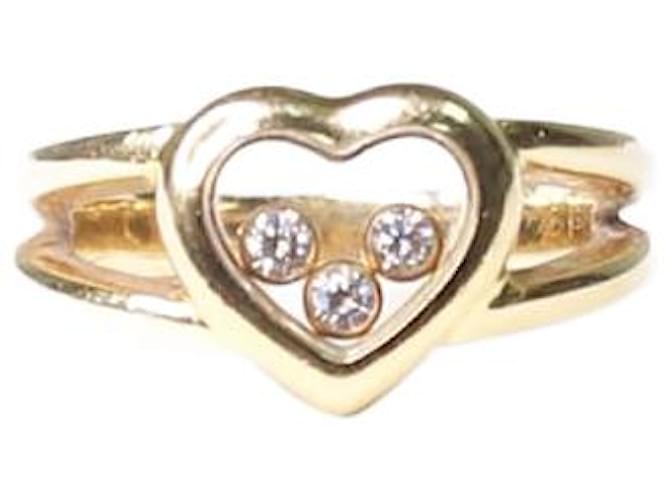 Chopard Anel de diamantes felizes em ouro - tamanho Dourado Ouro branco  ref.1266285