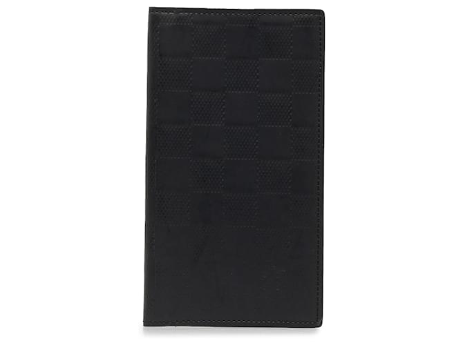 Couverture de carnet Louis Vuitton Damier Infini noire Cuir Veau façon poulain  ref.1266356