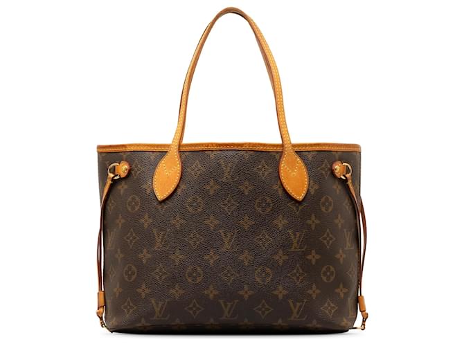 Louis Vuitton Brown Monogram Neverfull PM Leather Cloth  ref.1266370