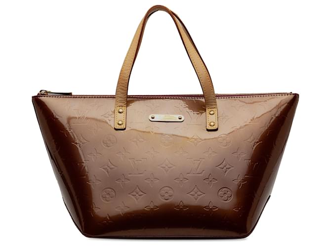 Monograma Louis Vuitton Marrom Vernis Bellevue PM Couro Couro envernizado  ref.1266392