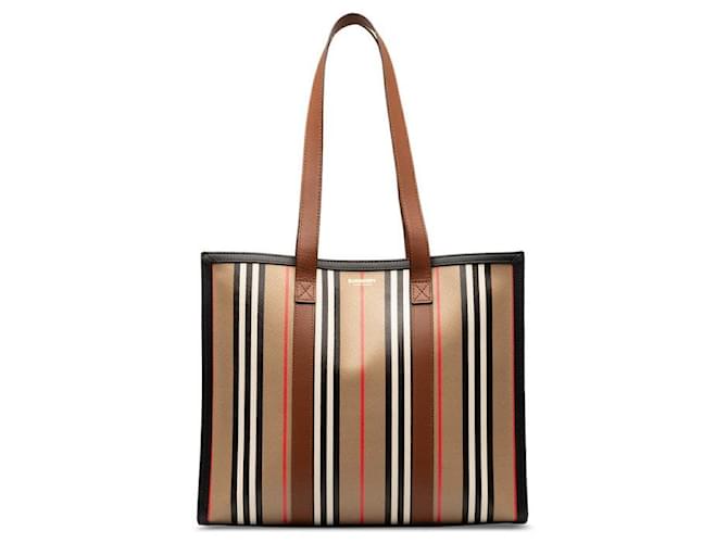 Burberry Icon Stripe Tote Bag 8.0730571E7 Cloth  ref.1266470