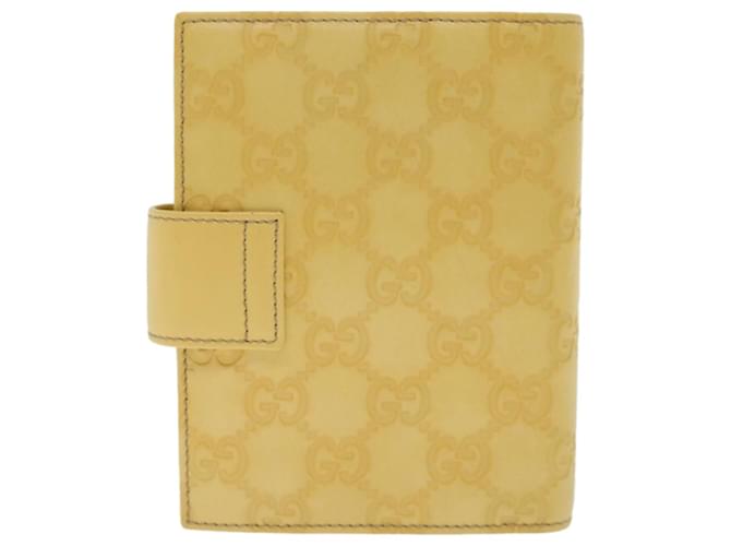 Gucci Couverture Agenda Gelb Leinwand  ref.1266505