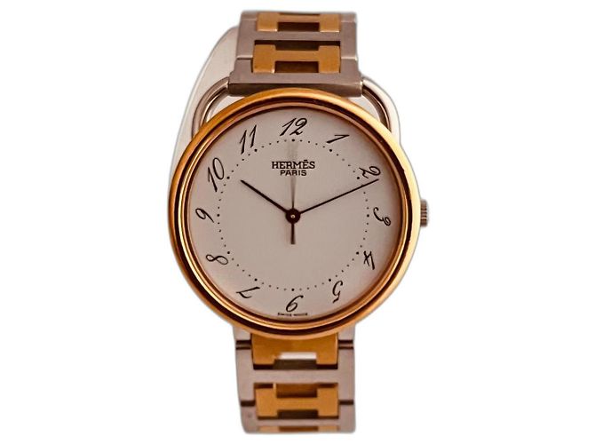 Relógio Hermès Arceau Banhado a Ouro e Aço Branco