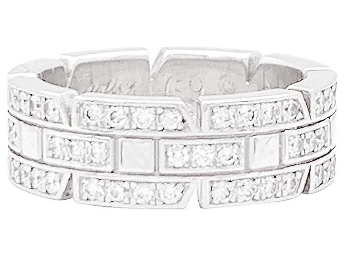 Cartier ring white gold, diamonds “Tank Française”.  ref.1266561