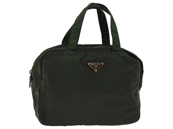 PRADA Hand Bag Nylon Green Auth ac2782  ref.1266596