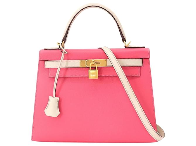 Hermès Kelly 28 Pink Leather  ref.1266643