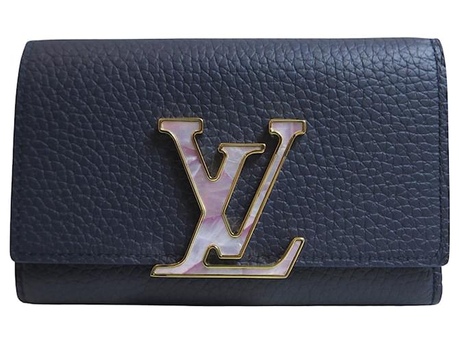 Louis Vuitton Capucines Marineblau Leinwand  ref.1266684