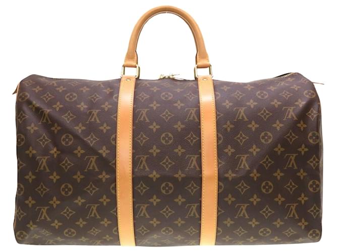 Louis Vuitton Keepall 50 Brown Cloth  ref.1266899