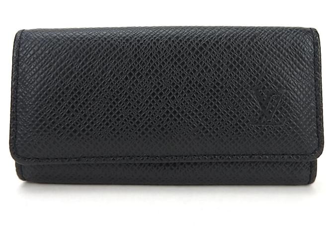Louis Vuitton Etui pour clés 4 Black Leather  ref.1267025