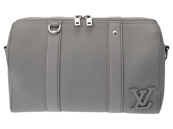 LOUIS VUITTON City Keepall Grey Leather  ref.1267027
