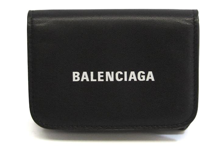 Balenciaga Cash Mini Geldbörse Schwarz Leder  ref.1267047