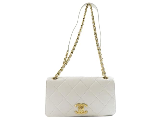 Chanel White Leather  ref.1267087