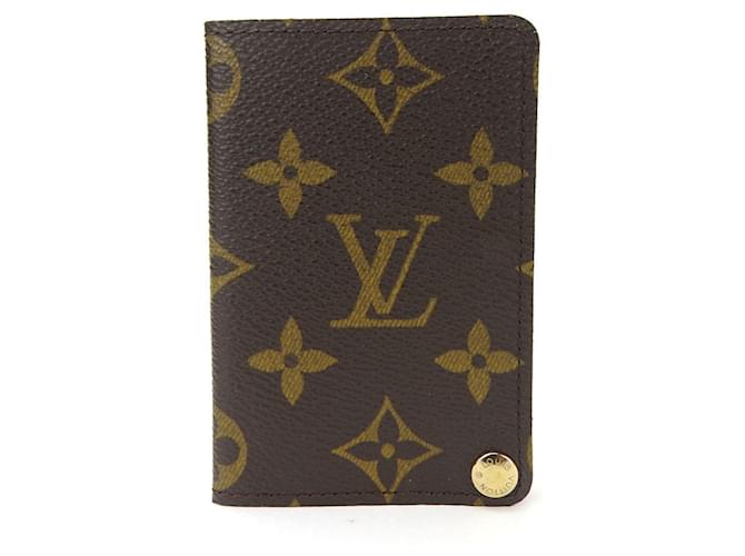 Louis Vuitton Porte carte credit bifold Toile Marron  ref.1267136