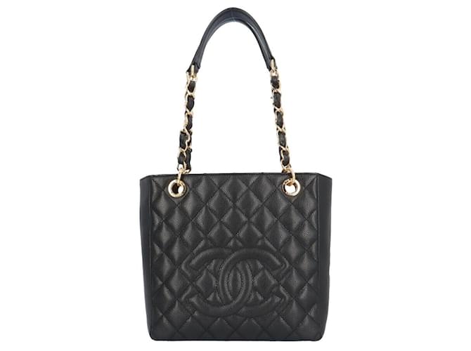 Chanel shopping Black Leather  ref.1267174
