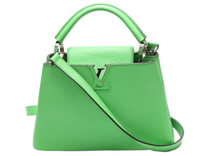 Louis Vuitton Capucines Green Leather  ref.1267344