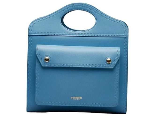 BURBERRY Blue Leather  ref.1267405