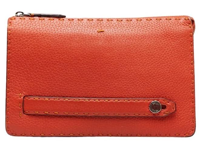Fendi Selleria Orange Leather  ref.1267450