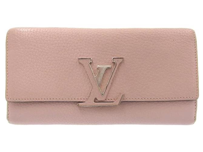 Louis Vuitton Capucines Pink Leder  ref.1267512