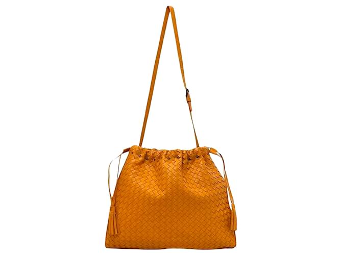 Bottega Veneta Intrecciato Orange Leather  ref.1267565