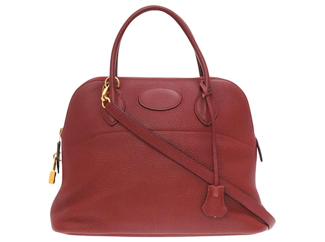 Hermès Bolide Red Leather  ref.1267643