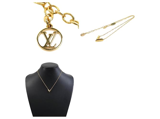 Louis Vuitton Essential V Dourado Metal  ref.1267660