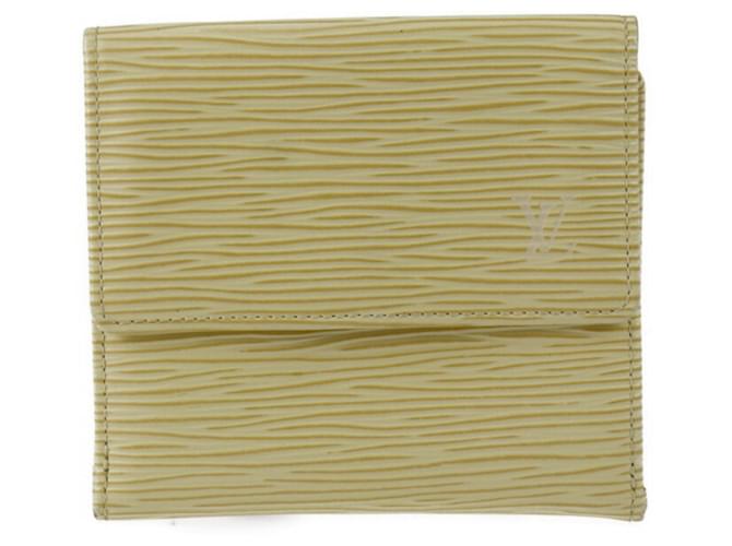Louis Vuitton Porte-monnaie Beige Leather  ref.1267801