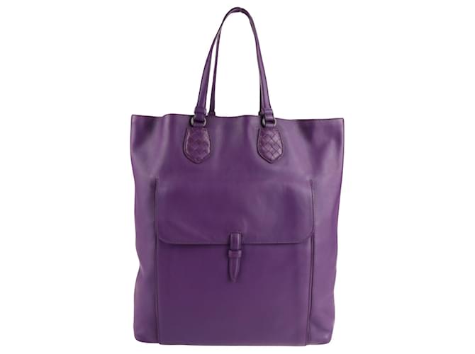 Bottega Veneta Intrecciato Purple Leather  ref.1267844