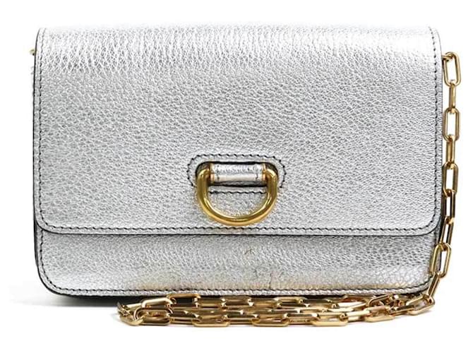 BURBERRY Silvery Leather  ref.1267903