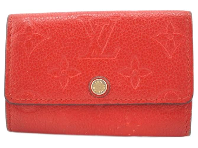 Louis Vuitton 6 Schlüsselhalter Rot Leder  ref.1267906