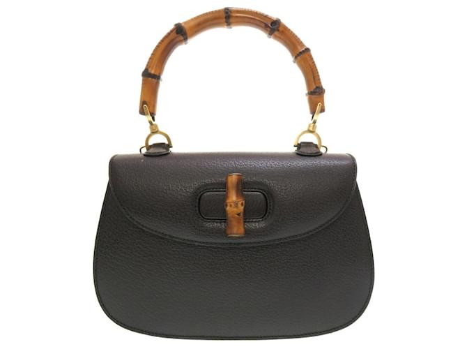 Gucci Bamboo Black Leather  ref.1267950