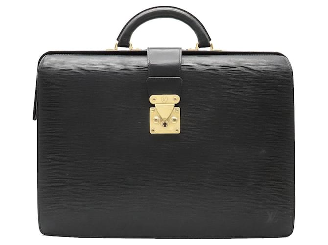 Louis Vuitton Serviette Black Leather  ref.1267962