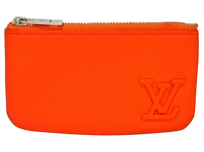 Louis Vuitton Pochette Clés Orange Leder  ref.1268165