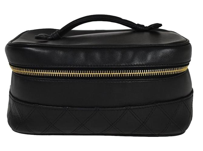 Chanel Vanity Black Leather  ref.1268202