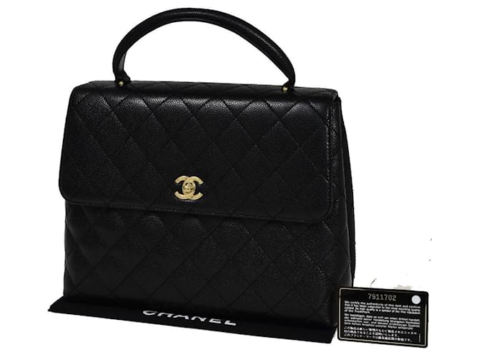Timeless Chanel Coco Handle Black Leather  ref.1268212