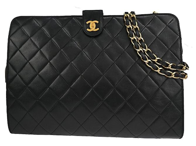 Chanel Matelassé Black Leather  ref.1268214