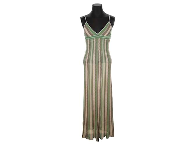 Maje Green dress Polyester  ref.1268237