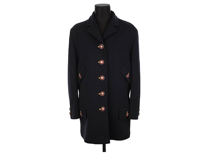 Versace Cappotto di lana Blu  ref.1268242
