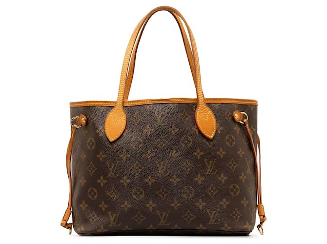 Brown Louis Vuitton Monogram Neverfull PM Tote Bag Leather  ref.1268292
