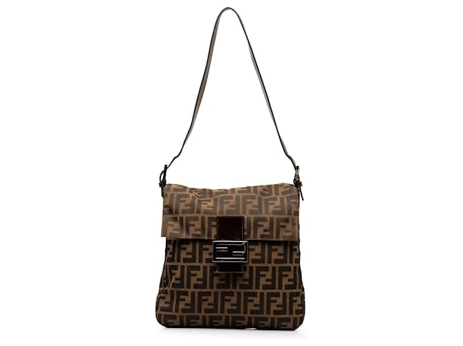 Brown Fendi Zucca Crossbody Bag Leather  ref.1268303