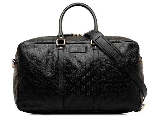 Black Gucci Guccissima Travel Bag Leather  ref.1268346